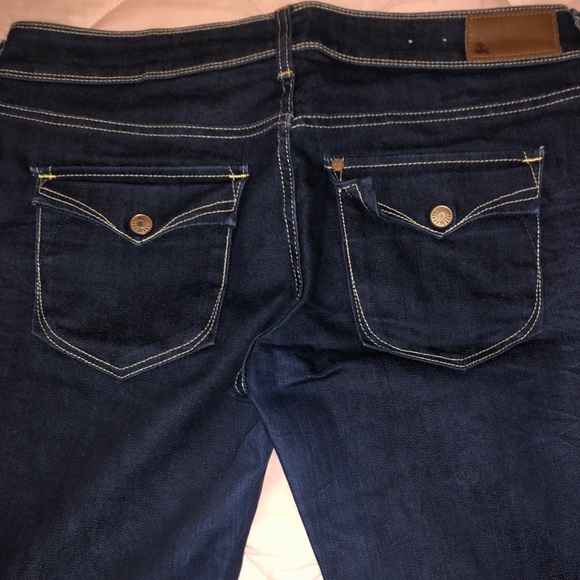 New! SQIN Low Waist Slim Leg Dark Denim H&M Jeans - Picture 4 of 4